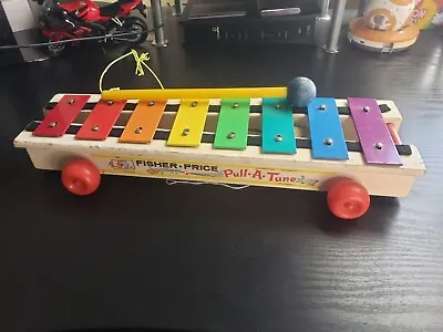 Buy 🚨🔥Vintage 1964 Fisher Price Pull-A-Tune Xylophone W/ Mallet • 28.53£