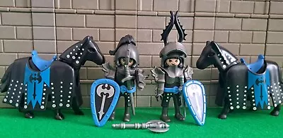 Buy Two Playmobil Knights - Horses/Castle/Medieval/Jousting/Helmet/Shield/Sword • 9.99£