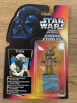 Buy Star Wars The Power Of The Force Red Card Tri Logo YODA Figure 1996, New • 9£