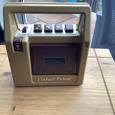 Buy Vintage 1980s Fisher Price Toy Brown Cassette Player Tape Recorder  • 50£