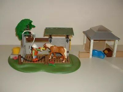 Buy Playmobil - Horse Dressage Grooming Stables With Working Water Hose. • 10£