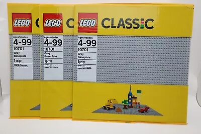 Buy LEGO Classic Grey Baseplate 10701 48 X 48 Studs 15” X 15” Lot Of 3 New Pieces • 44.05£