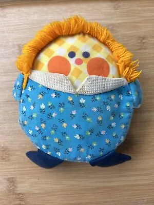 Buy Fisher Price HUMPTY DUMPTY Play Pillow # 446 Doll Rattle 1977 Vintage Toy • 9.50£