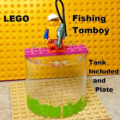 Buy LEGO Tomboy Fishing Set Tank Fish Bones Green Slime Climate Change Activist PETA • 10.31£