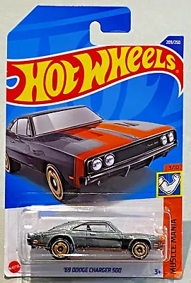 Buy Hot Wheels - '69 Dodge Charger 500 - Grey - Short Card  (b) • 3£