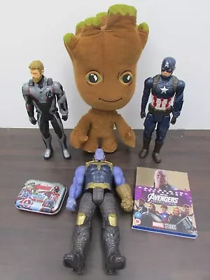 Buy Small Marvel Lot - Funko Groot Plush, Titan Hero Thanos, Captain America & Thor • 5.99£