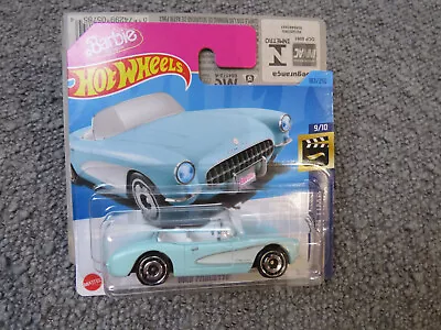 Buy Hot Wheels Barbie 1956 Corvette Blue HW Screen Time • 2.99£