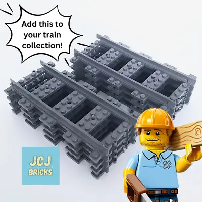 Buy LEGO Straight Train Track Railway Parts X 8 Bundle Set Accessories 53401 6037688 • 15.99£