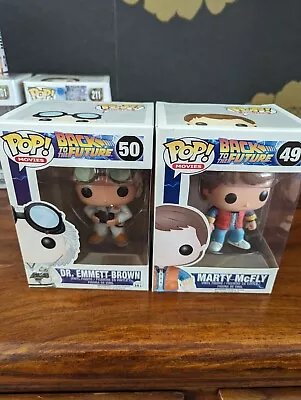 Buy Funko Pop Vinyl Back To The Future Set Of 2 Good Condition  • 40£