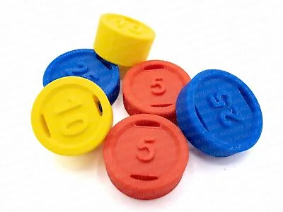 Buy Fisher Price Till  Replacement Coins Different Sizes Reproduction • 13.87£