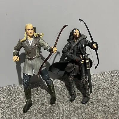 Buy Lord Of The Rings Legolas And Aragorn Action Figures Toybiz • 19.95£