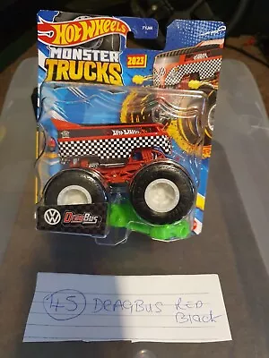 Buy 045 Hotwheels Monster Trucks Drag Bus Red/black  • 13£
