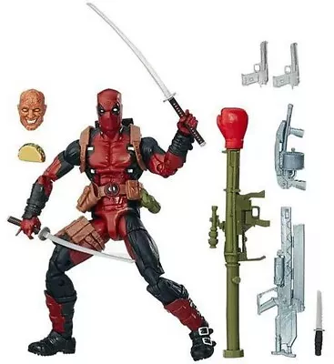 Buy 6 Marvel Legends Comic Red Deadpool W/accessories PVC Action Figure Toy No Box • 17.99£