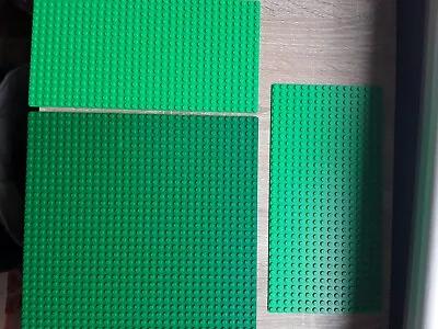 Buy JOBLOT LEGO GREEN BASEPLATES 32x32 16x32 GOOD USED CONDITION. • 4.99£