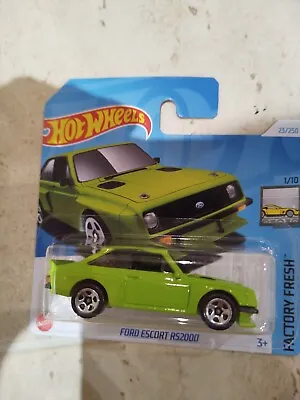 Buy Hot Wheels Ford Escort RS2000 Lime Green Stunning Rare Old School Motor • 7.99£