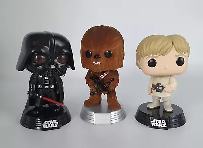 Buy Funko Llc 2023 Star Wars Figurine Bundles Darth Vader/chewbacca/luke Skywalker • 25£