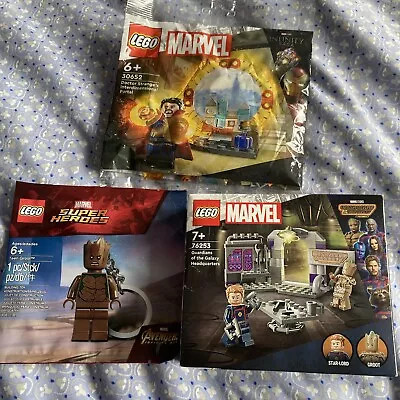 Buy Lego Marvel 2x Poly Bags And 76253 Guardians OfThe Galaxy Headquarters Set • 15£