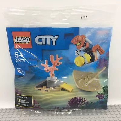 Buy LEGO CITY Ocean Diver Set 30370 Dark Tan Manta Ray Stingray Brand New & Sealed • 5.95£