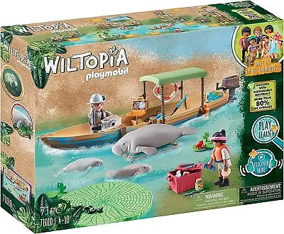 Buy Playmobil Animal Playset Wiltopia - Boat Trip To The Manatees Kids Gift 71010 • 39.99£