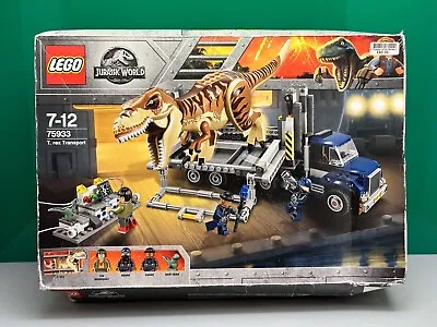 Buy LEGO Jurassic World, T. Rex Transport Set 75933, 608 Pieces, 100% Complete • 105.99£
