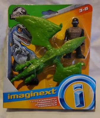 Buy Fisher Price Imaginext Jurassic World Green Pterodactyl & Figure  New.  FXT33 • 20£