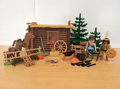 Buy Playmobil Western Log Cabin Shelter Cabin Tracker Play Set Civil War Diorama ACW • 65£