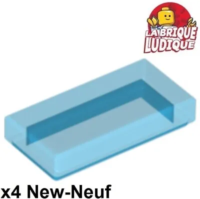 Buy Lego 4x Tile Plate Smooth 1x2 With Groove Blue Trans Dark Blue 3069b New • 1.86£
