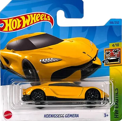 Buy 2023 HOT WHEELS Koenigsegg Gemera Yellow 188/250 HW Exotics 4/10 1:64 - HKH95 • 3.69£