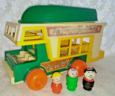 Buy Fisher Price Little People - 994 Play Family Camper Quaker Oats Minibus • 16.50£