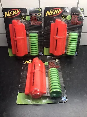 Buy 3 Packs Nerf Vortex Tech Kit 10x Green Discs Ammo For Praxis And Nitron - Hasbro • 21.99£