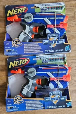 Buy Nerf N-Strike Elite Firestrike Pistol By Hasbro (8yrs+) X 2 - BRAND NEW  • 14.99£