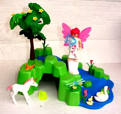 Buy Playmobil Fairy 4148 Fairy And Unicorn Garden Set • 6.45£