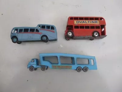Buy 2 Old Dinky Busses And Matchbox Car Transporter • 6£