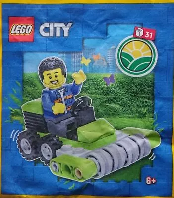Buy City LEGO Foilpack 952303 Worker With Lawn Mower Paper Foil PackRare Collectable • 1.30£