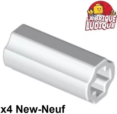 Buy LEGO Technic 4x Axis Axle Connector 2L Hole Connector White/White 6538c • 1.53£
