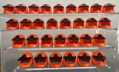 Buy Playmobil 30 Orange Motorbike Helmets With Black Visor Unplayed With Spare • 5£