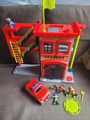 Buy Fisher Price Imaginext Fire Engine And Fire Station Rescue Team Play Set  • 15£
