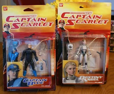 Buy Bandai New Captain Scarlet Carded Figures Capt Blue & Destiny Angel • 25£