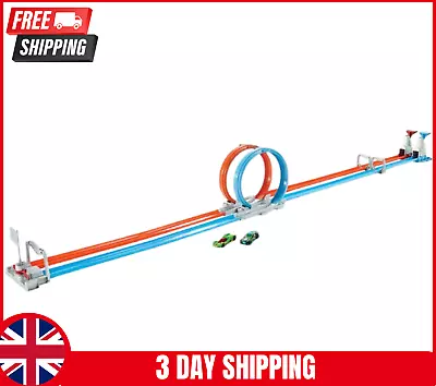 Buy Hot Wheels Double Loop Dash Track & 2 Diecast Cars Fun-Filled Racing Set • 39.98£