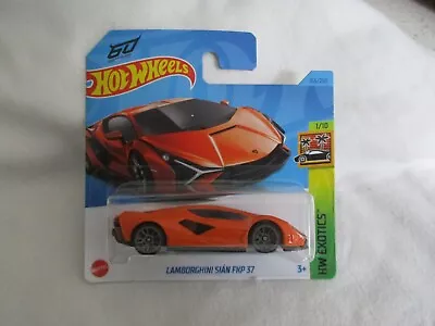 Buy Hot Wheels 2023 Exotics Lamborghini Sian FKP 37 Orange Mint Short Card • 2.99£