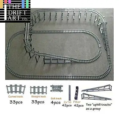 Buy City Rail Flexible Tracks For LEGO Kit Train Building Blocks Sets DIY - 20 Sets! • 40.57£