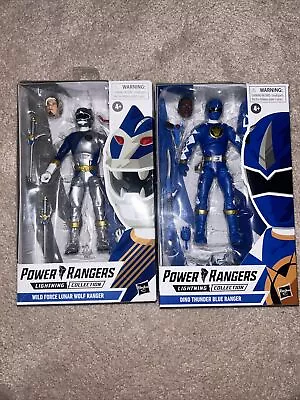 Buy Power Rangers Lighting Collection Blue Dino And Lunar Wolf Silver Ranger Lot • 3.20£