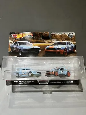 Buy Hot Wheels Gulf '69 Mustang Boss And '14 Twin 2 Pack Car Culture Premium • 24.99£