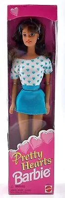 Buy 1995 Pretty Hearts Heart Barbie Doll (Brunette) / Mattel 14475 / NrfB, Original Packaging • 46.15£