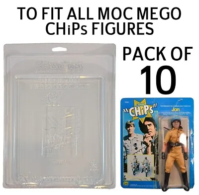Buy Pack Of 10 Protective Cases For MOC MEGO CHiPs Figures - AFTMEG • 80£