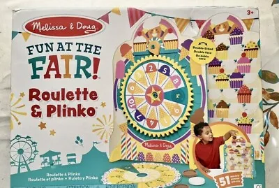 Buy Melissa & Doug Fun At The Fair! Wooden Double-Sided Roulette & Plinko Games • 15.62£