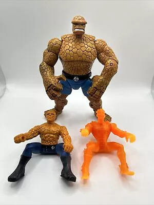 Buy Fantastic Four Figure Bundle 2000s Toybiz 8 Inch Thing X2 +The Human Torch! 🔥 • 5£