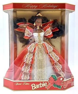 Buy 1997 Happy Holidays Barbie Doll / African American / Mattel 17833 / NrfB • 66.68£