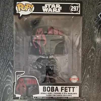 Buy Funko Pop! Movies: Star Wars - Boba Fett (Black) 10  Vinyl Figure • 16£