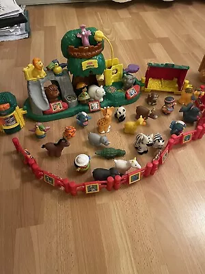 Buy Fisher Price Little People Zoo With Animals And People  + Noah’s Ark + Vets • 25£